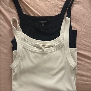 Women's Black and White Tank Tops